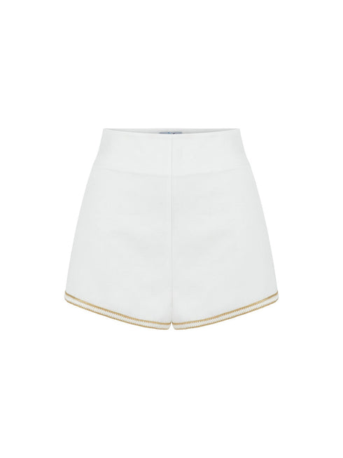 Bridgitte Embellished Short - Snow White