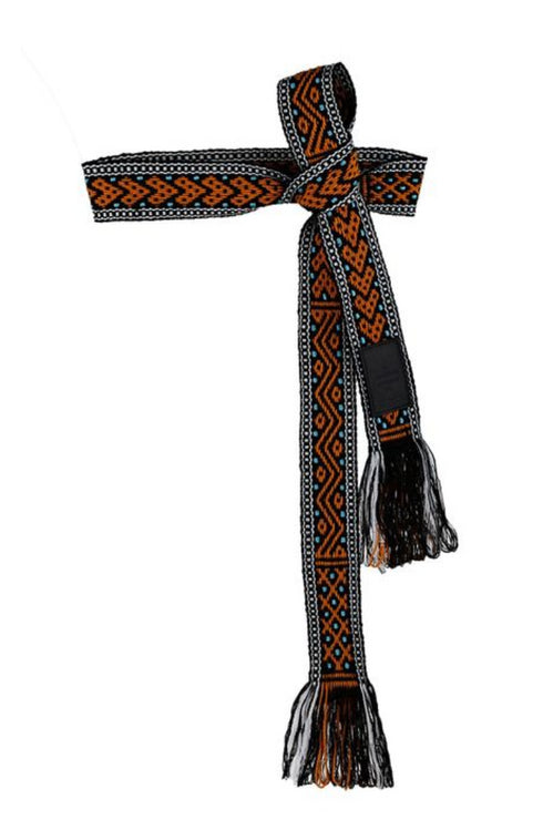 BLACK/MUSTARD/ECRU/BLUE CULTURAL INSPIRATION BELT
