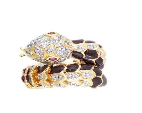 BROWN SERPIENTE ESCAMADA AWA RING