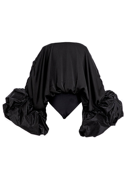 Aura Silk Bodysuit - Black