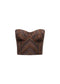 Collage Bustier - Brown Jacquard