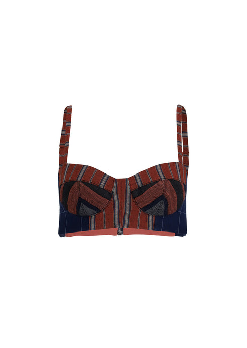 Bra Bustier - Navy Red