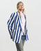 ROMA LINEN BLAZER BLUE STRIPES