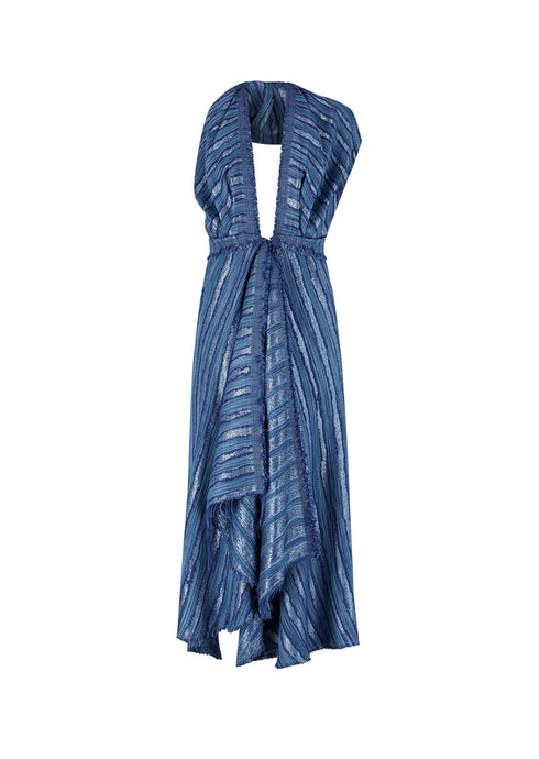 Iris Dress - Jacquard Blue
