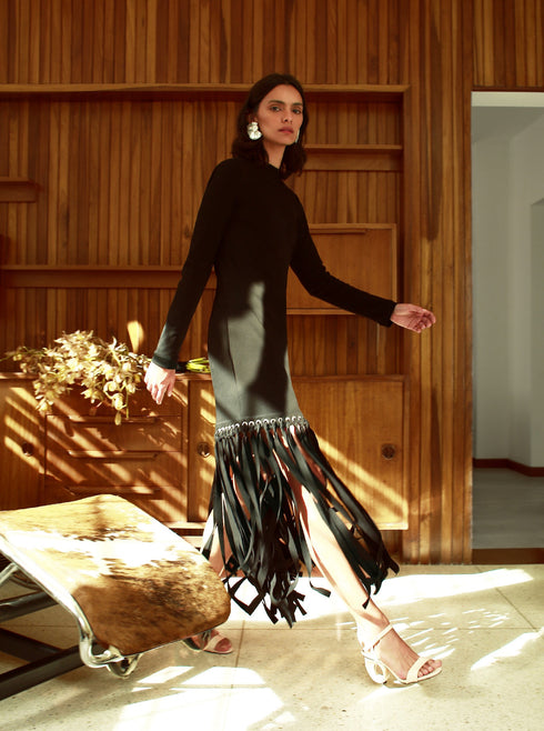 ROMERILLO TEE DRESS IN BLACK