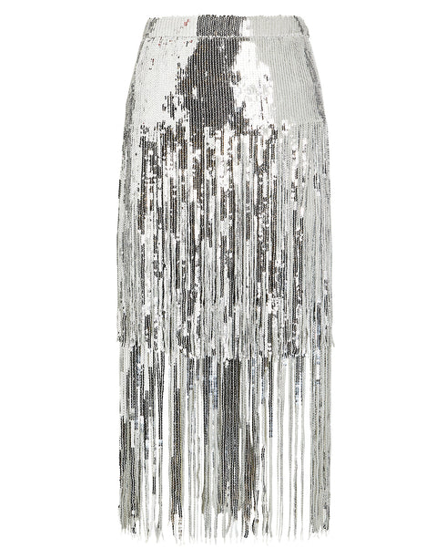 LA CONSTELACION SKIRT IN SILVER