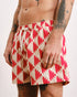 INDIO 6-INCH PRINT LINEN SHORTS MOROCCO RED