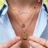Multi Color Enamel Heart Necklace