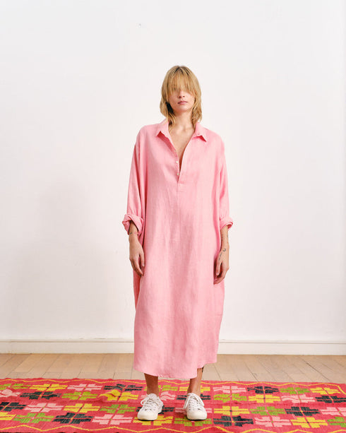 FRANCIS LINEN TUNIC PINK