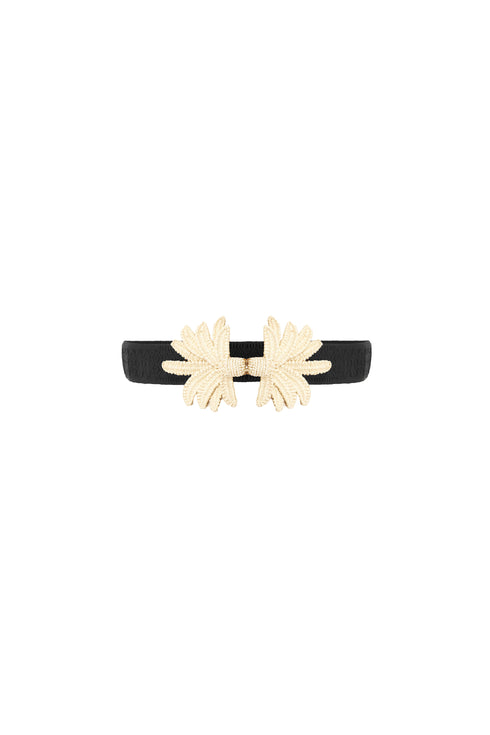 ECRU / BLACK PALM PROCESSION BELT