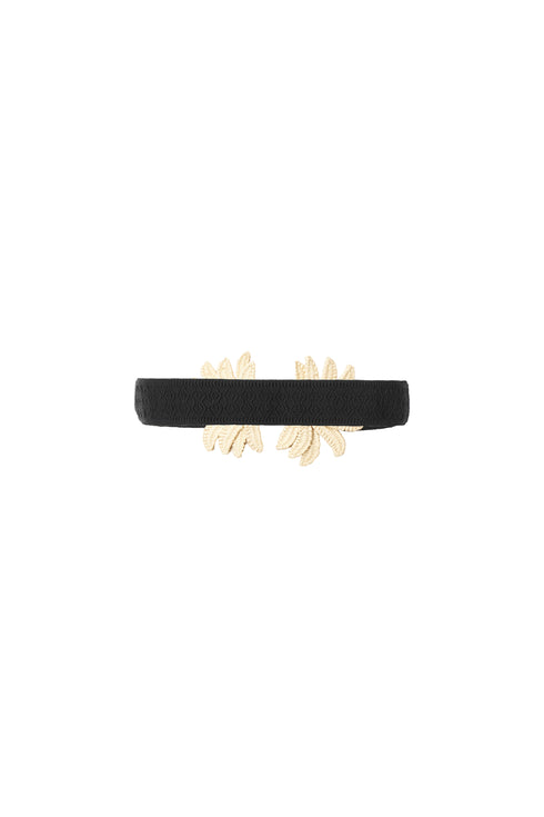 ECRU / BLACK PALM PROCESSION BELT