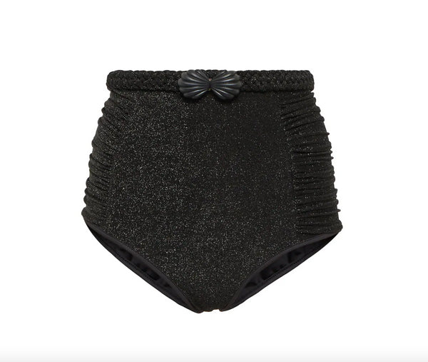 Black the Shell Collector Bikini Bottom with Belt
