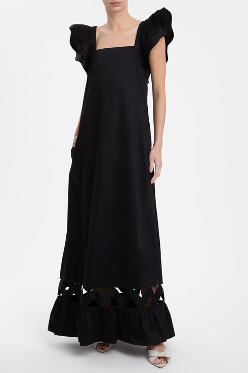 Moves Long Dress With Straps
